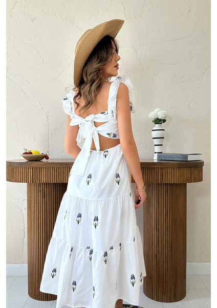 Sıfır Kol Fırfırlı Elbise fırsatları