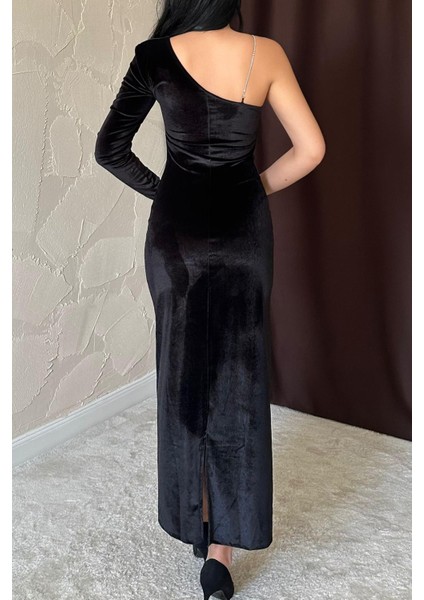 Tek Omuzlu Taş Askılı Elbise fırsatları