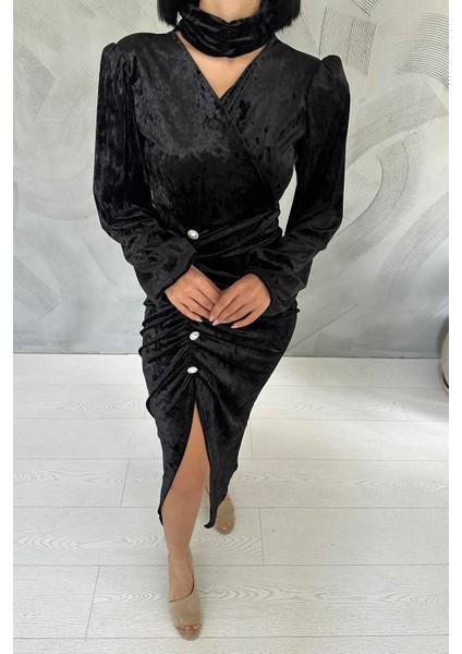 Taşlı Büzgülü Elbise fırsatları