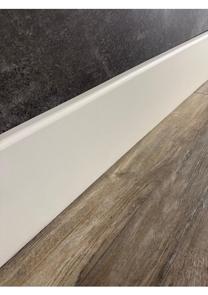 20 cm Yalı T Modeli Pvc Kaplama Lake Beyaz Süpürgelik