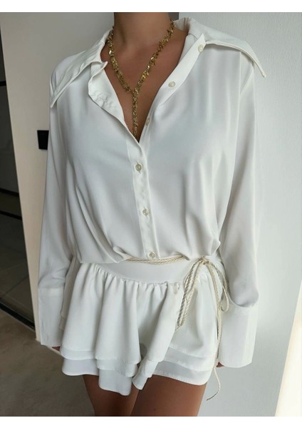 Beyaz Pileli Mini Elbise fırsatları