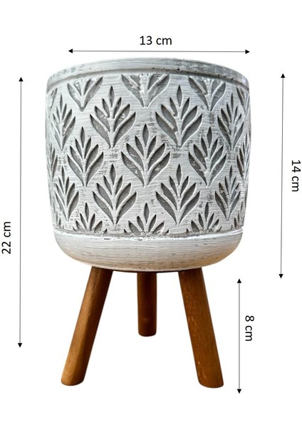 Ev Dekorasyon Gri Lotus Ayaklı Beton Saksı Çiçeklik Saksılık fiyatları