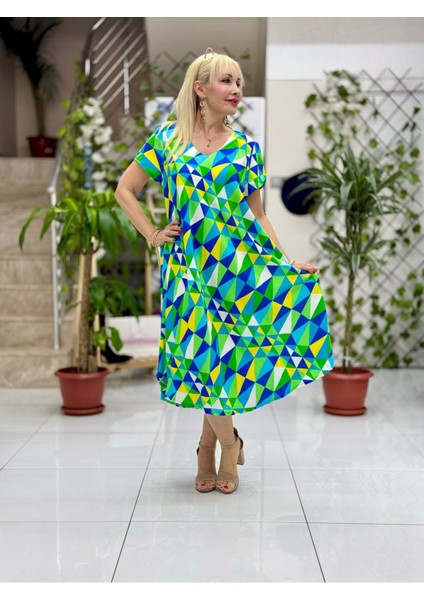 FD17201 Viskon Frida Elbise