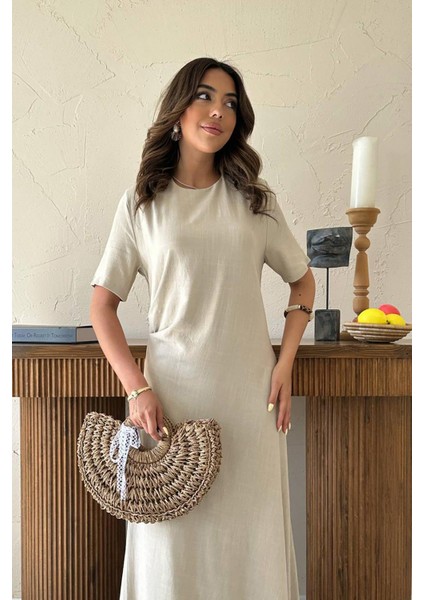 Pileli Bisiklet Yaka Elbise modelleri