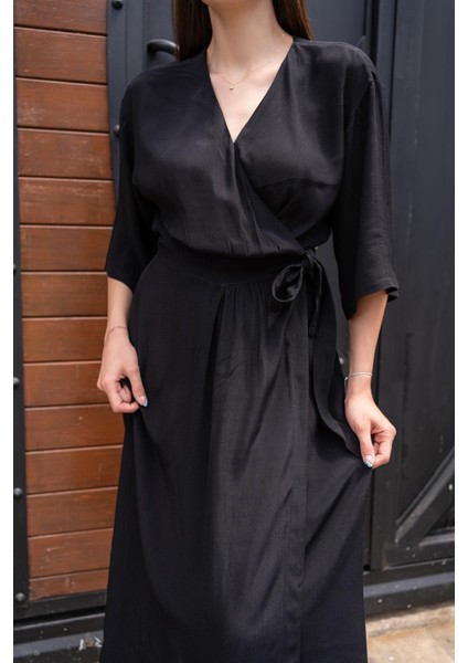 Kuşaklı Yarım Kollu Elbise fırsatları