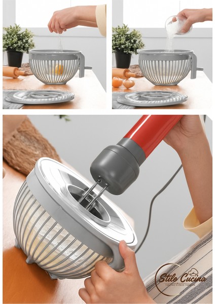 Linea Kapaklı Mikser Kabı 3 Litre