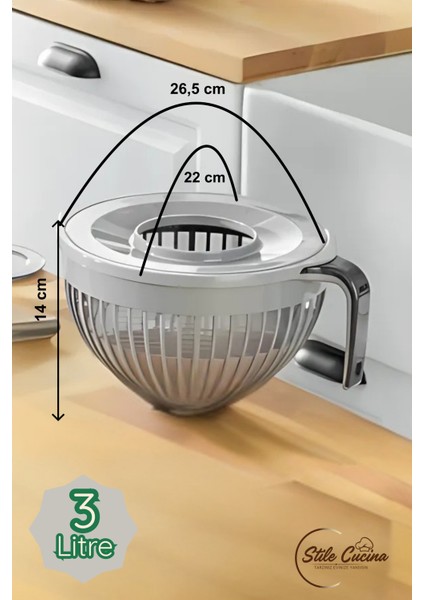 Linea Kapaklı Mikser Kabı 3 Litre fırsatları