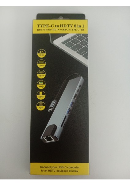 Type-C To Hdtv 8in 1 Adaptör