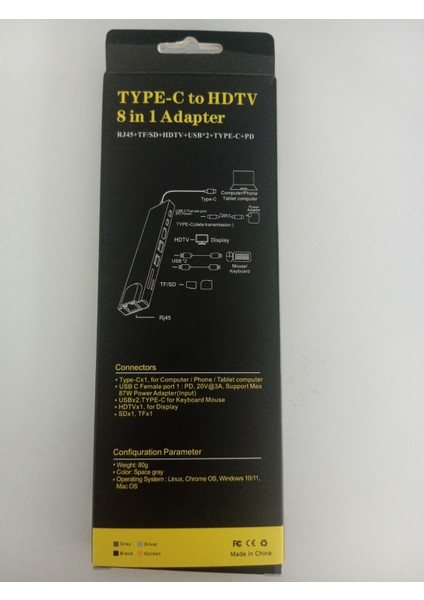 Type-C To Hdtv 8in 1 Adaptör fiyatları