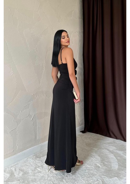 Büzgülü Uzun Güllü Elbise fırsatları