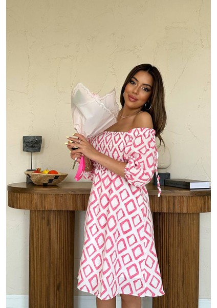 Kare Desenli Yazlık Elbise modelleri