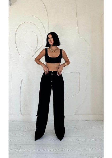 Önden Fermuarlı Pantolon