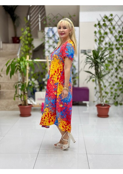 FD17142 Viskon Frida Elbise fiyatları