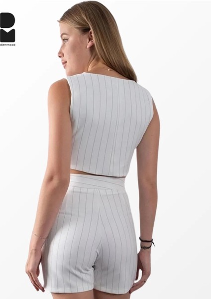 Çizgili Crop Yelek fırsatları