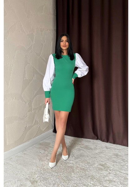 Kolu Dakron Atlas Elbise