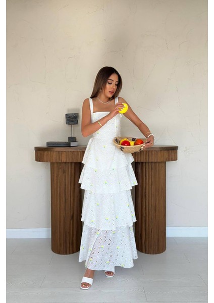 Kat Kat Arkası Bağlamalı Elbise