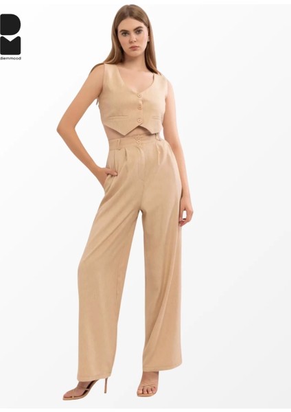 Camel Casual Crop Yelek fiyatları