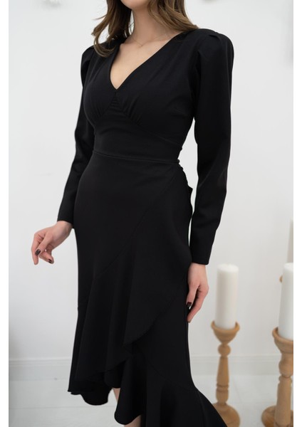 Volanlı Atlas Elbise fırsatları