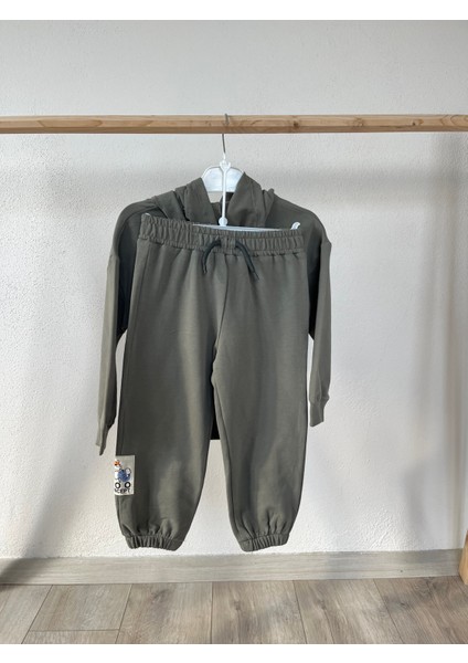 %100 Pamuk Çocuk Eşofman Takımı- Haki modelleri