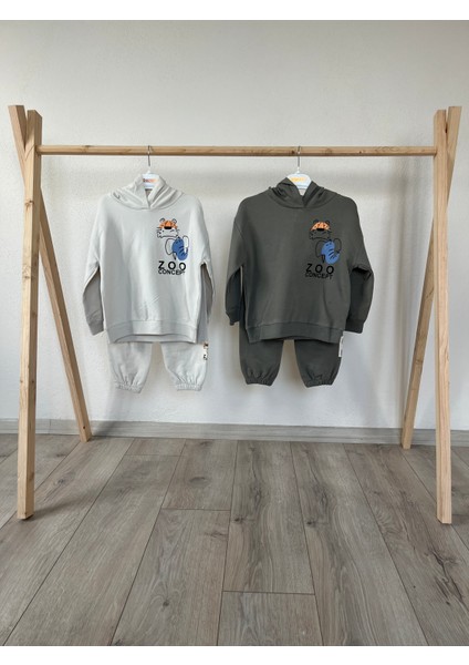 %100 Pamuk Çocuk Eşofman Takımı- Haki fırsatları