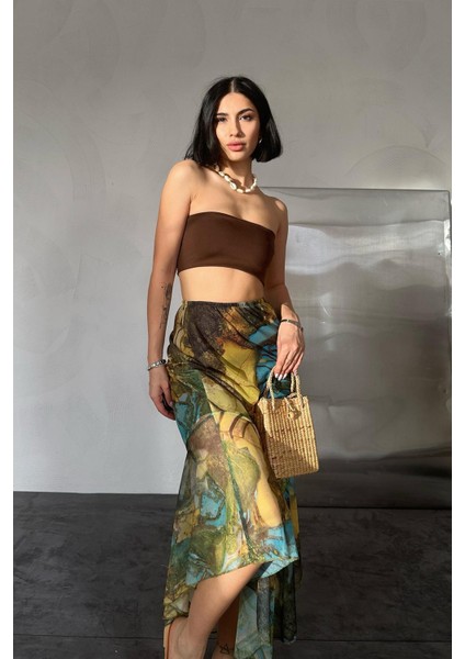 Baskılı Lastikli Etek