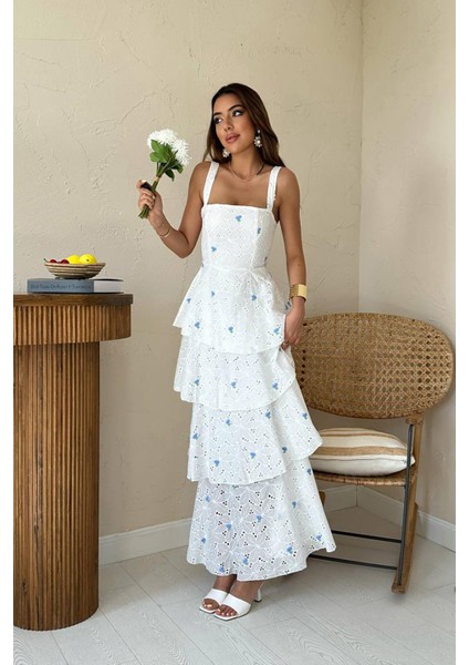 Kat Kat Arkası Bağlamalı Elbise