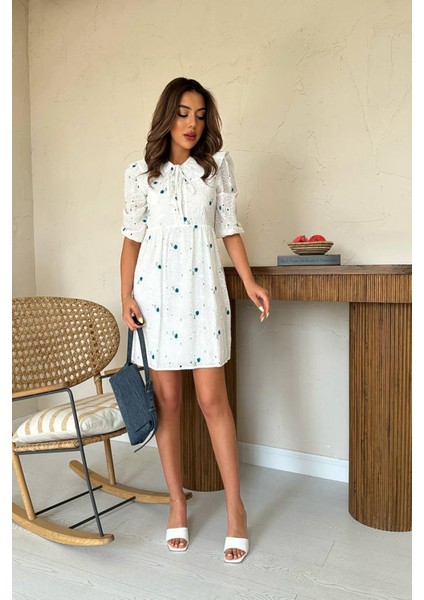 Bebe Yakalı Brode Elbise fiyatları