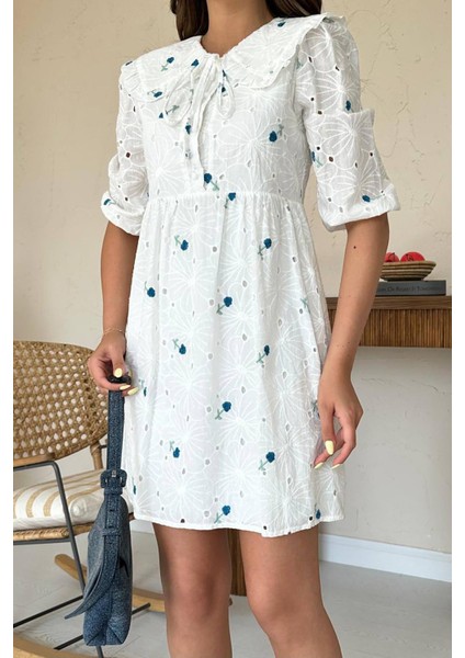 Bebe Yakalı Brode Elbise fırsatları