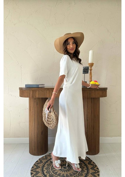 Pileli Bisiklet Yaka Elbise fiyatları