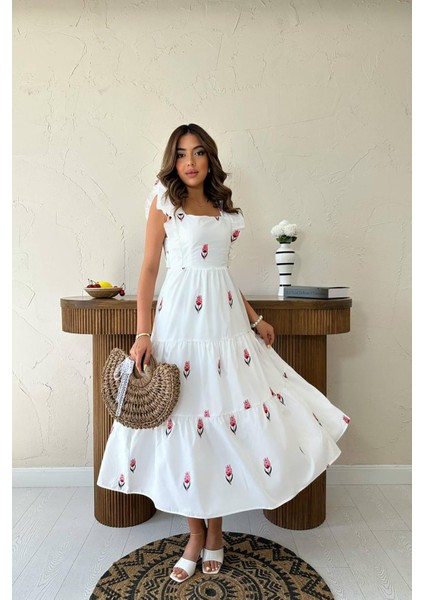 Sıfır Kol Fırfırlı Elbise modelleri