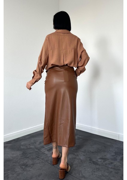 Ön Büzgülü Askılı Etek modelleri