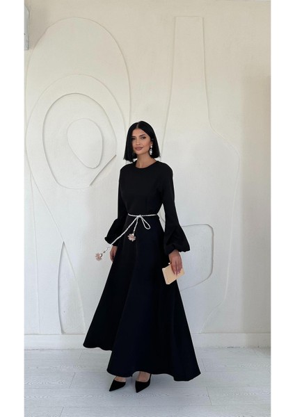 Balon Kollu Kuşaklı Elbise fiyatları