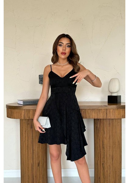 Jakarlı Asimetrik Elbise fiyatları