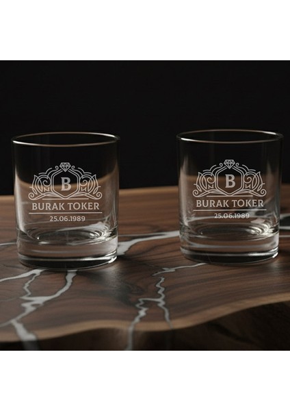 Babaya Hediye Kişiye Özel Isim Yazılı 2’li Speyside Classic Viski Glass