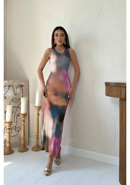 Batik Desenli Elbise