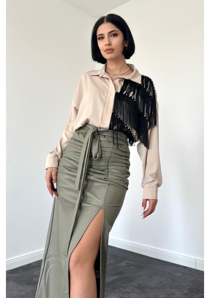 Ön Büzgülü Askılı Etek fiyatları