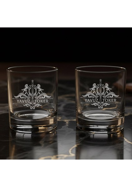 Arkadaşa Özel Hediyelik 2’li Highland Classic Edition Viski Bardakları