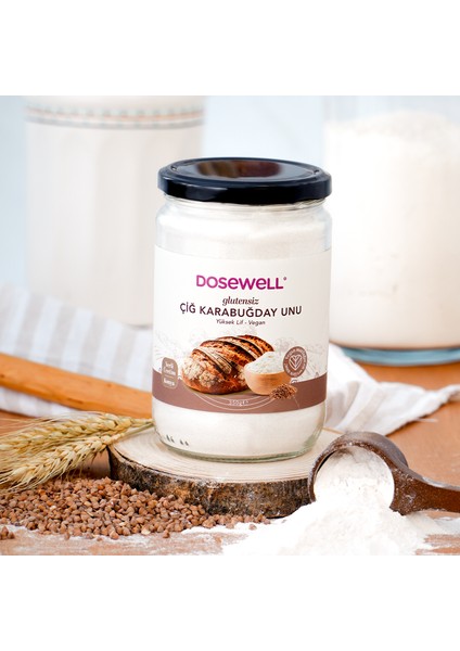 Glutensiz Çiğ Karabuğday Unu 350 gr / Yüksek Lif- Vegan modelleri
