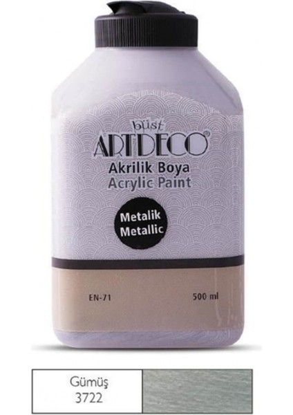 Metalik Akrilik Boya 500 ml Gümüş 3722 fiyatları