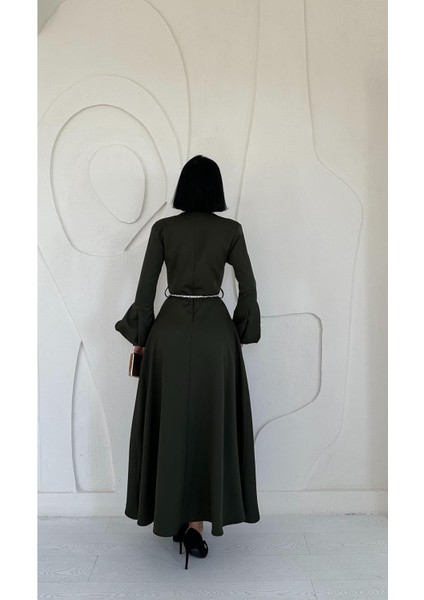 Balon Kollu Kuşaklı Elbise fırsatları