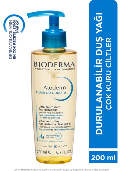 Atoderm Shower Oil Kuru Cilt Nemlendirici Besleyici Duş Yağı Niasinamid Bebek Çocuk Yetişkin 200 ml