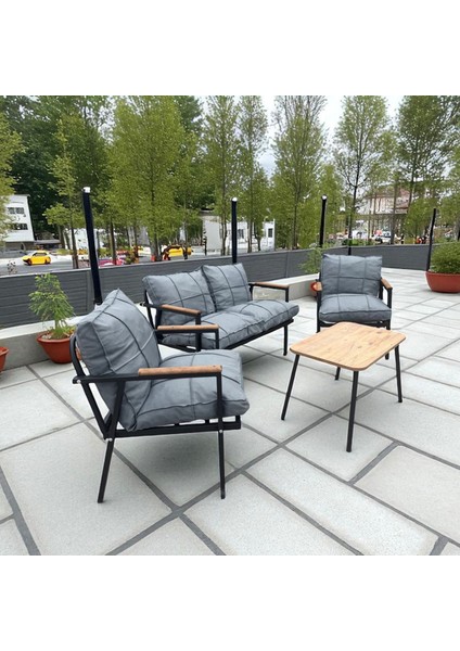 2+1+1 Zen Bahçe Takımı, Balkon, Bahçe, Cafe Mobilyası, Pofuduk Metal Çay Seti fiyatları