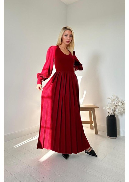 Bisiklet Yaka Elbise