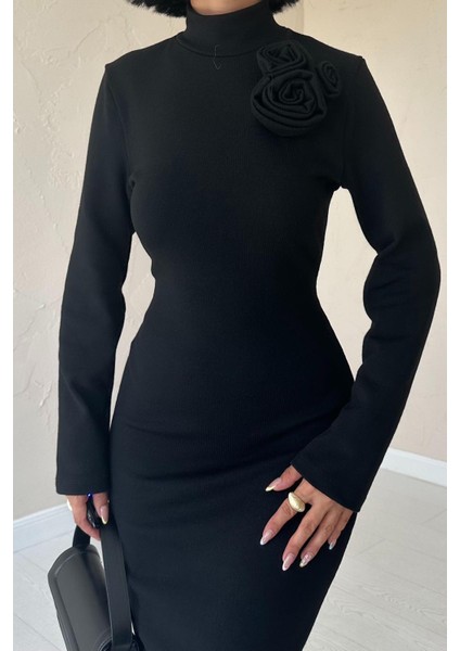 Omzu Güllü Düz Elbise modelleri