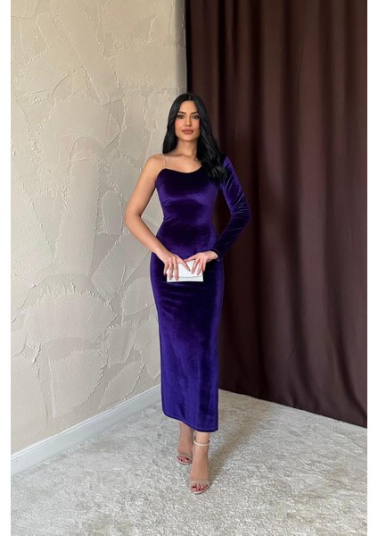 Tek Omuzlu Taş Askılı Elbise fiyatları