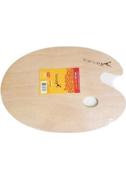 Academy Ahşap Oval Palet 20 x 30 cm Sanatsal Çalışmalar İçin Kullanışlı