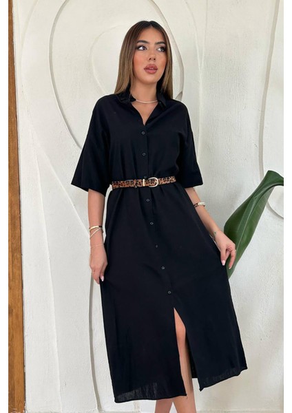 Keten Kısa Kollu Elbise modelleri