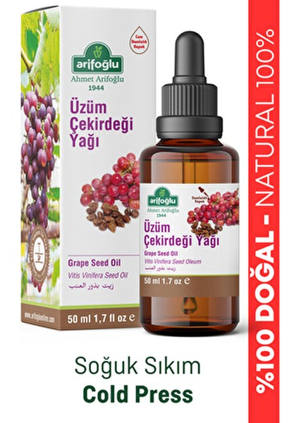 Üzüm Çekirdeği Yağı 50 ml E Vitamini ve Gamma Linoleik Asit İçeren Doğal Yağ modelleri