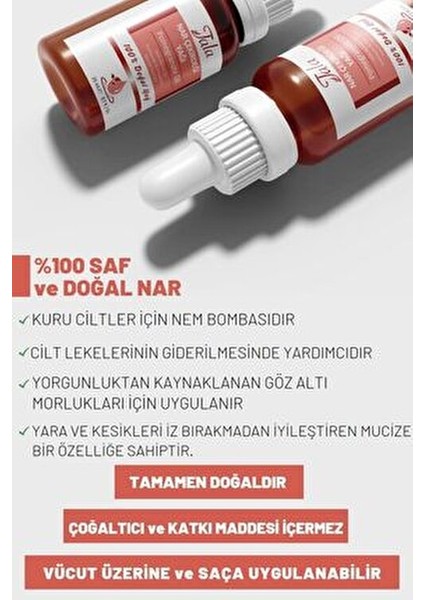 Nar Çekirdeği Yağı 20 Ml Soğuk Sıkım %100 Doğal Onarıcı Etki