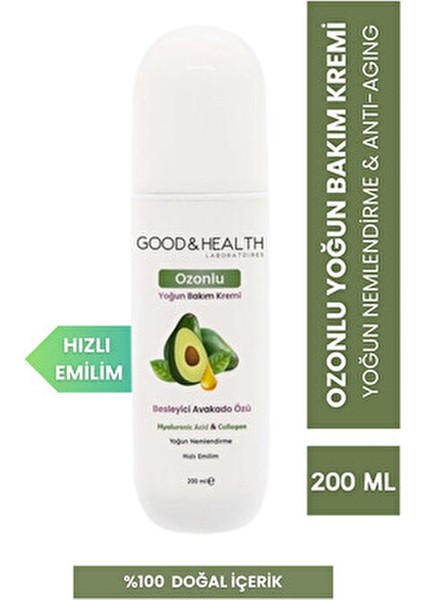 Avokado Özlü Ozonlu Besleyici Bakım Kremi 200 ml Derinlemesine Nemlendirici